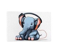 Jigsaw Puzzles1000 Piece Whjdpp The Elephant in The Room Pattern Educational Intellectual Wooden Puzzles, Fun Puzzles, Stress Relieving Puzzles