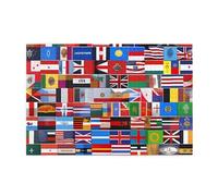 Jigsaw Puzzles1000 Piece Whjdpp Various Flags Pattern Educational Intellectual Wooden Puzzles, Fun Puzzles, Stress Relieving Puzzles