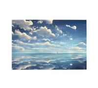 Jigsaw Puzzles1000 Piece Whjdpp White Clouds Over The Sea Pattern Educational Intellectual Wooden Puzzles, Fun Puzzles, Stress Relieving Puzzles