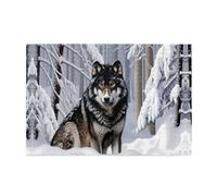 Jigsaw Puzzles1000 Piece Whjdpp Wolf in The Snow Pattern Educational Intellectual Wooden Puzzles, Fun Puzzles, Stress Relieving Puzzles