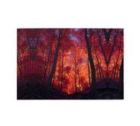 Jigsaw Puzzles1000 Piece Whjshop A Forest of Fiery Red Maple Leaves Prints Educational Intellectual Wooden Puzzles, Fun Puzzles, Stress Relieving Puzzles