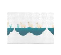 Jigsaw Puzzles1000 Piece Whjshop Alpacas in The Ocean Prints Educational Intellectual Wooden Puzzles, Fun Puzzles, Stress Relieving Puzzles