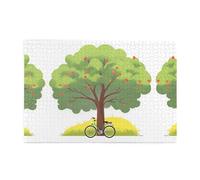 Jigsaw Puzzles1000 Piece Whjshop Bicycle Under The Tree Prints Educational Intellectual Wooden Puzzles, Fun Puzzles, Stress Relieving Puzzles