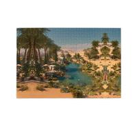 Jigsaw Puzzles1000 Piece Whjshop Desert Oasis Prints Educational Intellectual Wooden Puzzles, Fun Puzzles, Stress Relieving Puzzles