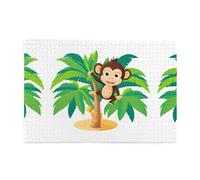Jigsaw Puzzles1000 Piece Whjshop Monkey On The Coconut Tree Prints Educational Intellectual Wooden Puzzles, Fun Puzzles, Stress Relieving Puzzles