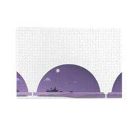 Jigsaw Puzzles1000 Piece Whjshop Purple Ocean Prints Educational Intellectual Wooden Puzzles, Fun Puzzles, Stress Relieving Puzzles