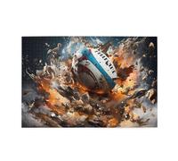 Jigsaw Puzzles1000 Piece Whjshop Rugby On Fire Prints Educational Intellectual Wooden Puzzles, Fun Puzzles, Stress Relieving Puzzles