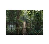 Jigsaw Puzzles1000 Piece Whjshop Suspension Bridge in The Rainforest Prints Educational Intellectual Wooden Puzzles, Fun Puzzles, Stress Relieving Puzzles