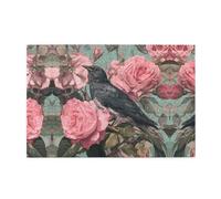 Jigsaw Puzzles1000 Piece Whjshop The Raven in The Rose Prints Educational Intellectual Wooden Puzzles, Fun Puzzles, Stress Relieving Puzzles