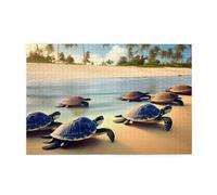Jigsaw Puzzles1000 Piece Whjshop Turtles On The Beach Prints Educational Intellectual Wooden Puzzles, Fun Puzzles, Stress Relieving Puzzles