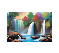 Jigsaw Puzzles1000 Piece Whjshop Waterfall Printing Quality Wooden Puzzle for Adults and Kids, Fun Puzzles, Stress Relieving Puzzles