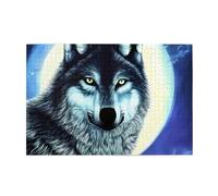 Jigsaw Puzzles1000 Piece Whjshop Wolf Under Moon Prints Educational Intellectual Wooden Puzzles, Fun Puzzles, Stress Relieving Puzzles