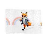Jigsaw Puzzles1000 Piece Yyhwhjde A Fox Who Loves Sports Picture Educational Intellectual Wooden Puzzles, Fun Puzzles, Stress Relieving Puzzles