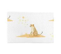 Jigsaw Puzzles1000 Piece Yyhwhjde African Cheetah Counting Stars Picture Educational Intellectual Wooden Puzzles, Fun Puzzles, Stress Relieving Puzzles