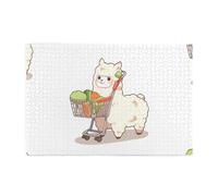 Jigsaw Puzzles1000 Piece Yyhwhjde Alpacas Shopping in The Supermarket Picture Educational Intellectual Wooden Puzzles, Fun Puzzles, Stress Relieving Puzzles