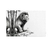 Jigsaw Puzzles1000 Piece Yyhwhjde Bamboo Forest Lion Picture Educational Intellectual Wooden Puzzles, Fun Puzzles, Stress Relieving Puzzles