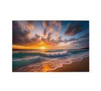 Jigsaw Puzzles1000 Piece Yyhwhjde Beach Maui Hawaii Sunset Sea Waves Clouds Pattern Quality Wooden Puzzle for Adults and Kids, Fun Puzzles, Stress Relieving Puzzles