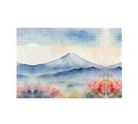 Jigsaw Puzzles1000 Piece Yyhwhjde Beautiful Mt. Fuji Print Pattern Quality Wooden Puzzle for Adults and Kids, Fun Puzzles, Stress Relieving Puzzles