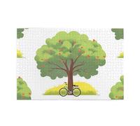 Jigsaw Puzzles1000 Piece Yyhwhjde Bicycle Under The Tree Picture Educational Intellectual Wooden Puzzles, Fun Puzzles, Stress Relieving Puzzles