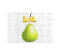 Jigsaw Puzzles1000 Piece Yyhwhjde Big Pear with Bow Prints Quality Wooden Puzzle for Adults and Kids, Fun Puzzles, Stress Relieving Puzzles