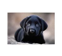 Jigsaw Puzzles1000 Piece Yyhwhjde Black Labrador Puppy Prints Quality Wooden Puzzle for Adults and Kids, Fun Puzzles, Stress Relieving Puzzles
