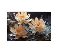 Jigsaw Puzzles1000 Piece Yyhwhjde Bohemian White Lotus Prints Educational Intellectual Wooden Puzzles, Fun Puzzles, Stress Relieving Game