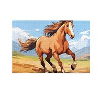 Jigsaw Puzzles1000 Piece Yyhwhjde Cartoon Horse Prints Educational Intellectual Wooden Puzzles, Fun Puzzles, Stress Relieving Game