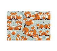 Jigsaw Puzzles1000 Piece Yyhwhjde Cartoon Little Foxes Pattern Quality Wooden Puzzle for Adults and Kids, Fun Puzzles, Stress Relieving Puzzles