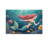 Jigsaw Puzzles1000 Piece Yyhwhjde Cartoon Mermaid Picture Educational Intellectual Wooden Puzzles, Fun Puzzles, Stress Relieving Puzzles