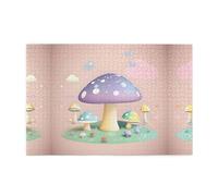 Jigsaw Puzzles1000 Piece Yyhwhjde Cartoon Mushroom Prints Quality Wooden Puzzle for Adults and Kids, Fun Puzzles, Stress Relieving Puzzles