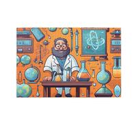 Jigsaw Puzzles1000 Piece Yyhwhjde Cartoon Science Theme Picture Educational Intellectual Wooden Puzzles, Fun Puzzles, Stress Relieving Puzzles