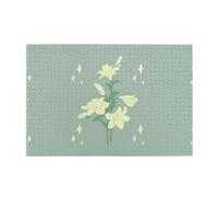 Jigsaw Puzzles1000 Piece Yyhwhjde Cartoon White Lilies Prints Quality Wooden Puzzle for Adults and Kids, Fun Puzzles, Stress Relieving Puzzles
