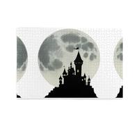 Jigsaw Puzzles1000 Piece Yyhwhjde Castle Before The Moon Prints Educational Intellectual Wooden Puzzles, Fun Puzzles, Stress Relieving Game