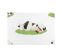 Jigsaw Puzzles1000 Piece Yyhwhjde Cow Napping On The Grass Picture Educational Intellectual Wooden Puzzles, Fun Puzzles, Stress Relieving Puzzles