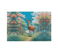 Jigsaw Puzzles1000 Piece Yyhwhjde Cute Cartoon Deer Pattern Quality Wooden Puzzle for Adults and Kids, Fun Puzzles, Stress Relieving Puzzles