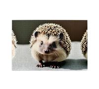 Jigsaw Puzzles1000 Piece Yyhwhjde Cute Hedgehog Picture Educational Intellectual Wooden Puzzles, Fun Puzzles, Stress Relieving Puzzles