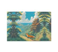Jigsaw Puzzles1000 Piece Yyhwhjde Cute Little Fox Pattern Quality Wooden Puzzle for Adults and Kids, Fun Puzzles, Stress Relieving Puzzles