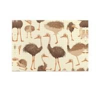Jigsaw Puzzles1000 Piece Yyhwhjde Cute Ostrich Picture Educational Intellectual Wooden Puzzles, Fun Puzzles, Stress Relieving Puzzles
