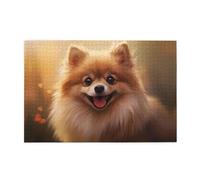 Jigsaw Puzzles1000 Piece Yyhwhjde Cute Pomeranian Prints Quality Wooden Puzzle for Adults and Kids, Fun Puzzles, Stress Relieving Puzzles