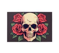 Jigsaw Puzzles1000 Piece Yyhwhjde Day of The Dead Sugar Roses Skull Prints Educational Intellectual Wooden Puzzles, Fun Puzzles, Stress Relieving Game