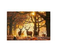 Jigsaw Puzzles1000 Piece Yyhwhjde Deer in Sunset Prints Quality Wooden Puzzle for Adults and Kids, Fun Puzzles, Stress Relieving Puzzles