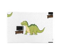 Jigsaw Puzzles1000 Piece Yyhwhjde Dinosaur Watching Tv Picture Educational Intellectual Wooden Puzzles, Fun Puzzles, Stress Relieving Puzzles