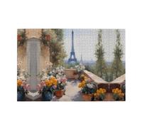 Jigsaw Puzzles1000 Piece Yyhwhjde Eiffel Tower in The Distance Pattern Quality Wooden Puzzle for Adults and Kids, Fun Puzzles, Stress Relieving Puzzles