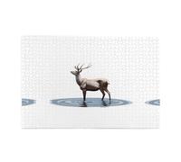 Jigsaw Puzzles1000 Piece Yyhwhjde Elk Stepping On The Water Picture Educational Intellectual Wooden Puzzles, Fun Puzzles, Stress Relieving Puzzles
