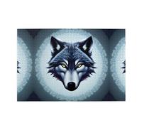 Jigsaw Puzzles1000 Piece Yyhwhjde Fierce Wolf Head Picture Educational Intellectual Wooden Puzzles, Fun Puzzles, Stress Relieving Puzzles