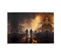 Jigsaw Puzzles1000 Piece Yyhwhjde Firefighters Fighting Fires Picture Educational Intellectual Wooden Puzzles, Fun Puzzles, Stress Relieving Puzzles