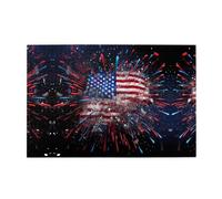Jigsaw Puzzles1000 Piece Yyhwhjde Firework American Flag 4th of July Picture Educational Intellectual Wooden Puzzles, Fun Puzzles, Stress Relieving Puzzles