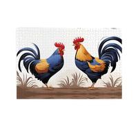 Jigsaw Puzzles1000 Piece Yyhwhjde French Roosters Picture Educational Intellectual Wooden Puzzles, Fun Puzzles, Stress Relieving Puzzles