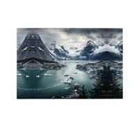 Jigsaw Puzzles1000 Piece Yyhwhjde Glacier Fjord, Alaska Prints Quality Wooden Puzzle for Adults and Kids, Fun Puzzles, Stress Relieving Puzzles