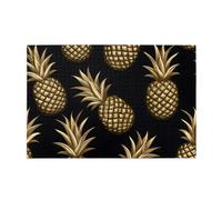 Jigsaw Puzzles1000 Piece Yyhwhjde Gold Pineapple Background Pattern Quality Wooden Puzzle for Adults and Kids, Fun Puzzles, Stress Relieving Puzzles